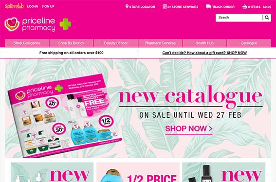 Priceline Chemist Website